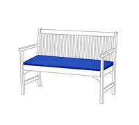 Gardenista 2 Seater Garden Bench Cushion 108x45 cm | Water Resistant Outdoor Cushions for Rattan Furniture | Soft and Comfortable Patio Furniture Bench Seat Pad | Durable & Easy to Clean (Blue)