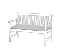 Gardenista 2 Seater Garden Bench Cushion 108x45 cm | Water Resistant Outdoor Cushions for Rattan Furniture | Soft and Comfortable Patio Furniture Bench Seat Pad | Durable & Easy to Clean (Grey)