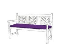 Gardenista 3 Seater Garden Bench Cushion 143x52 cm | Water Resistant Outdoor Cushions for Rattan Furniture | Soft and Comfortable Patio Furniture Bench Seat Pad | Durable & Easy to Clean (Purple)