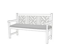 Gardenista 3 Seater Garden Bench Cushion 143x52 cm | Water Resistant Outdoor Cushions for Rattan Furniture | Soft and Comfortable Patio Furniture Bench Seat Pad | Durable & Easy to Clean (Grey)