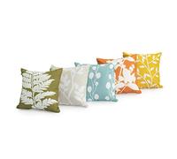 Gardenista Decorative Garden Cushion Cover Set 45x45 cm | 5 PACK | Waterproof Outdoor Cushion Covers | Soft Water - Resistant Fabric for Durability | Silhouette Collection