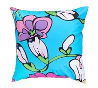 Gardenista Decorative Outdoor Cushion 45x45 cm | Indoor Water Resistant Garden Printed Throw Pillow | Soft Patio Furniture Cushions | Easy to Clean Patterned Cushion (1, Flower Aqua)