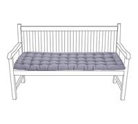 Gardenista Garden 2 Seater Bench Cushion 108x42 cm | Indoor Water Resistant Outdoor Dining Bench Pad | Soft and Thick Tufted Seat Pad | Durable and Comfy Garden Furniture Cushions (Grey)