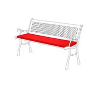Gardenista Garden 2 Seater Bench Cushion 120x33cm | Water Resistant Indoor Outdoor Patio Furniture Bench Pads | Non Slip Soft and Comfortable Garden Furniture Swing Bench Cushion (Red)