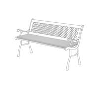 Gardenista Garden 2 Seater Bench Cushion 120x33cm | Water Resistant Indoor Outdoor Patio Furniture Bench Pads | Non Slip Soft and Comfortable Garden Furniture Swing Bench Cushion (Grey)