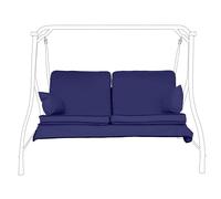 Gardenista Garden 2 Seater Swing Seat Cushion | Water Resistant Outdoor Hammock Replacement Bench Pad 112x56cm | Soft and Comfy Canopy Swing Seat Cushions with Back | Easy to Clean (Navy)