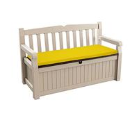 Gardenista Garden Bench Cushion 128x50cm | Water Resistant Outdoor Iceni, Eden & Storage Bench Cushions | Soft and Comfortable Patio Furniture Swing Bench Pads | Durable & Easy to Clean (Yellow)