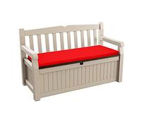 Gardenista Garden Bench Cushion 128x50cm | Water Resistant Outdoor Iceni, Eden & Storage Bench Cushions | Soft and Comfortable Patio Furniture Swing Bench Pads | Durable & Easy to Clean (Red)