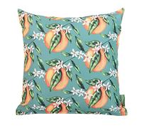 Gardenista Garden Decorative Scatter Cushion | Indoor Water Resistant Outdoor Printed Cushions 45x45 cm | Soft Hollowfibre Filled Patio Furniture Pillow | Easy to Clean Cushions (Orange Fern Small)