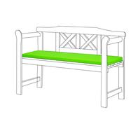 Gardenista Garden Outdoor Bench Seat Pad | Bench Patio Furniture 2 Seater Cushion 117x39 cm | Water Resistant Soft and Durable Material | Comfortable and Lightweight Fibre Filling (Lime)