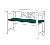 Gardenista Garden Outdoor Bench Seat Pad | Bench Patio Furniture 2 Seater Cushion 117x39 cm | Water Resistant Soft and Durable Material | Comfortable and Lightweight Fibre Filling (Green)