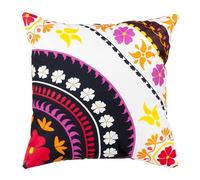Gardenista Garden Printed Scatter Cushion | Indoor Water Resistant Outdoor Decorative Cushions 45x45 cm | Soft Hollowfibre Filled Patio Furniture Pillow | Durable and Easy to Clean (1, Flower Pink)