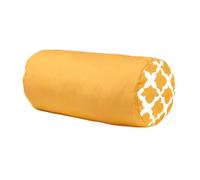 Gardenista Garden Round Bolster Pillow | Water Resistant Indoor Outdoor Roll Back and Neck Support Cushion | Comfy Rattan, Patio Furniture Yoga Cushions | Easy to Clean (Mustard, 45x20cm)