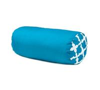 Gardenista Garden Round Bolster Pillow | Water Resistant Indoor Outdoor Roll Back and Neck Support Cushion | Comfy Rattan, Patio Furniture Yoga Cushions | Easy to Clean (Teal, 45x20cm)