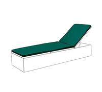 Gardenista Garden Sun Lounger Furniture Cushion Pad | Water Resistant and Breathable Easy Clean Fabric for Outdoors | Patio Outdoor/Indoor Seat Pad | Wood/Plastic Lounger Pads (4 Piece, Green)