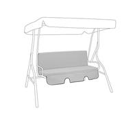 Gardenista Garden Swing 3 Seater Hammock Bench Cushion | Canopy Outdoor Patio Furniture Replacement Cushion Seat Pad | Water Resistant Seat and Back Cushion | Soft Comfy and Durable (Grey)