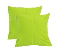 Gardenista Large Garden Scatter Cushion | Water Resistant Hollowfibre Filled Outdoor Seating Furniture Pillow | Great for Patio Rattan Chairs | Comfy & Lightweight (2, Lime)