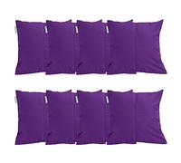 Gardenista Large Garden Scatter Cushion | Water Resistant Hollowfibre Filled Outdoor Seating Furniture Pillow | Great for Patio Rattan Chairs | Comfy & Lightweight (8, Purple)