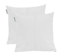 Gardenista Large Garden Scatter Cushion | Water Resistant Hollowfibre Filled Outdoor Seating Furniture Pillow | Great for Patio Rattan Chairs | Comfy & Lightweight (2, White)