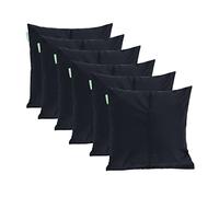 Gardenista Large Garden Scatter Cushion | Water Resistant Hollowfibre Filled Outdoor Seating Furniture Pillow | Great for Patio Rattan Chairs | Comfy & Lightweight (6, Black)