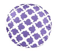Gardenista Outdoor Round Decorative Cushion | Water Resistant Indoor Garden Printed Cushions | Soft & Comfy Hollowfibre Filled Patio Furniture Pillow | Easy to Clean (Purple, 38x38cm)