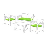 Gardenista Outdoor Seat Cushion Pads for Rattan Furniture | Garden Furniture Cushions for Keter Corfu Chairs | Water Resistant Patio Furniture Chair Padding | Soft & Durable | 4 Piece (Lime)
