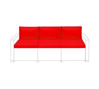 Gardenista Outdoor Seat Cushion Pads for Rattan Furniture | Water Resistant Seat & Back Cushions | For Keter Allibert California Garden Furniture | Soft & Durable Chair Seat Pads (6 Piece, Red)