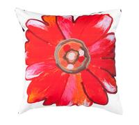 Gardenista Water Resistant Printed Outdoor Hollowfibre Filled Cushion | Vibrant Patterned Colourful Design | Soft and Durable Polyester Cushion| 45cm Decorative Garden Bench Cushions (Daisy Red, 4)