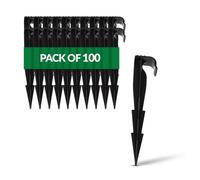 Gardenix Pack Of 100 Aquapeg Ground Securing Pegs For Drip Irrigation Line Weeping Pipe Soaker Hose