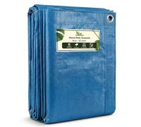 GARDENIX Tarpaulin 1.5m x 6m Blue Tarp 50gsm Waterproof Tarp Sheet Cover, Groundsheet, Multipurpose, Lightweight