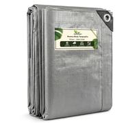 GARDENIX Tarpaulin 2m x 3m Grey Heavy Duty 200gsm Waterproof Tarp Sheet Cover, Groundsheet, Multipurpose, Reinforced
