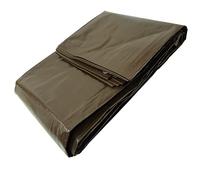 GARDENIX Tarpaulin Waterproof Heavy Duty Tarp Sheet Cover, Brown 200 g/m² (10 m x 12 m), Garden Tarpaulin Sheet for Camping, Terrace - Waterproof, Weatherproof, UV Protection, Reinforced Eyelets