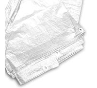 GARDENIX Tarpaulin Waterproof Heavy Duty Tarp Sheet Cover, White 90 g/m² (2 m x 2 m), Garden Tarpaulin Sheet for Camping, Terrace - Waterproof, Weatherproof, UV Protection, Reinforced Eyelets