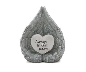GardenKraft 11119 Angel Wings Solar Light/Light Up Graveside Ornament/Durable Weather-Resistant Material/Efficient LED Lighting/White Colour