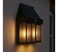 GardenKraft 11239 Solar Wall Light/Motion Sensor Activated/Dual Brightness Levels/Weather Resistant/Energy Efficient Warm White LEDs