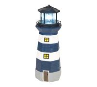 GardenKraft 11280 Solar Revolving LED Lighthouse/Blue and White / 40cm High/A...