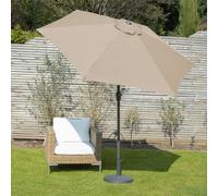 Gardenkraft 14630 2.7M Beige Outdoor Garden Parasol