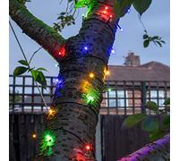 GardenKraft 15429 LED String Lights / 9.9m Coverage Per Set/Solar Powered/Outdoor Lighting / IP44 Weatherproof (2PK of 100, Multicoloured)