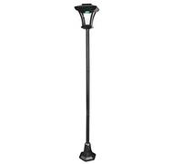 GardenKraft 19500 Single Head Solar Powered Lamp Post Garden Light / 1.6m Tall / Outdoor Decorative Illumination / 6 Bright White LED Lights / Weatherproof Single Head Lamp Post