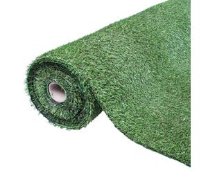 GardenKraft 26079 4m x 1m 15mm Pile High Artificial Grass - Dark Green, Realistic Look, UV Protected 5 Years