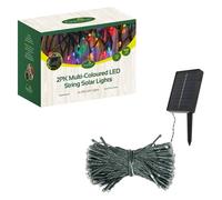 GardenKraft 25749 LED String Lights / 19.9m Coverage Per Set/Solar Powered/Outdoor Lighting / IP44 Weatherproof (2PK of 200, Multicoloured)