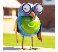 GardenKraft Metal Animal Lights/Solar Powered LEDs/Weatherproof Statues/Garden Decorations/Patio Ornaments (Owl)