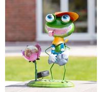 Gardenkraft Metal Frog Ornament With Solar Light