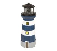 GardenKraft Revolving Solar Lighthouses / Two Sizes Available / Blue & White