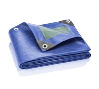 GardenMate 3m x 3m / 10ft x 10ft Tarpaulin Waterproof Heavy Duty - Universal Blue/Green tarp Sheet - Premium Quality Cover Made of 90gram/Square metre Tarpaulin
