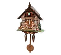Gardenoble Wooden Cuckoo Wall Clock With Pendulum - Antique Decoration for Living Room, Bedroom, Cafe, Restaurant, Hotel (9.84 * 3.94 * 19.69 Inch)
