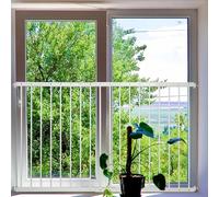 Gardenova Window Guards for Children, White Window Bars Security Inside, 29.92inch High Child Safety Window Guard Fit 33.5"-63" Wide (2 Piece)