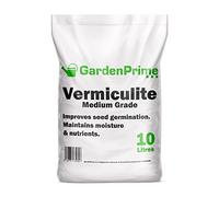 GardenPrime Horticultural Vermiculite 10L, Medium Grade Soil Additive for Seed Germination, Moisture & Nutrient Retention, Compost Mix for Houseplants, Cuttings & Propagation (10 Litres)