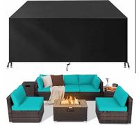 Gardens Rectangular Garden Furniture Covers， Waterproof Heavy Duty， 210x150x100cm 420D Oxford Fabric Patio Table Cover Anti-UV Outdoor Table and Chairs Covers，Patio Table Cover