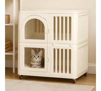 GardenSkill Cat House & Puppy Pen For Indoors, Secure 2 Tier Kitten Cage With Doors & Wheels, Dog Crate For Small Breeds, Rabbit Hideaway